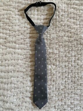 H&M Gray Star Pattern Kids Clip-On Tie